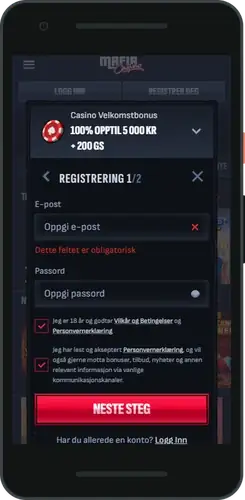 Mafia casino register